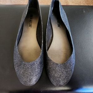 Lower East Side Sparkly Black Flats